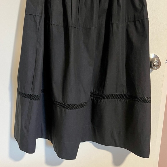 Anthropologie Cotton Poplin Strapless Midi Dress Black - Picture 8 of 14